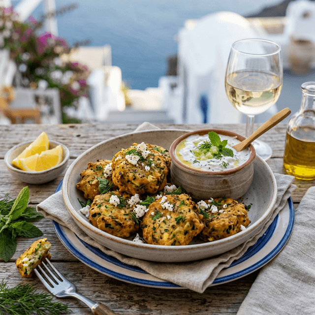 Mediterrane Zucchini-Puffer